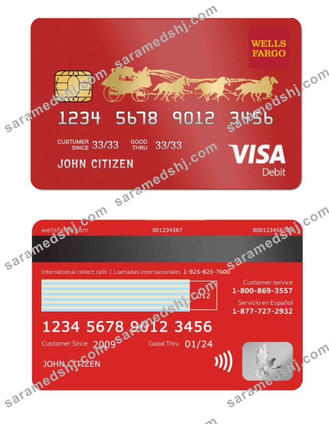 USA WELLS FARGO BANK VISA CARD